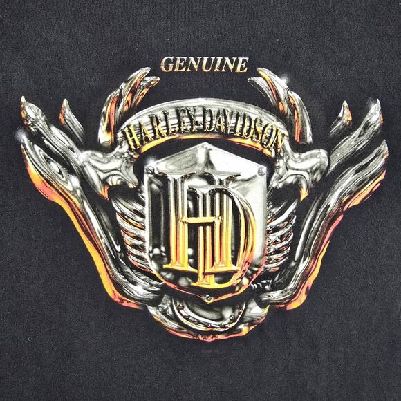 Vintage Harley Davidson Motor Logo Germany Big Bike Krefeld Large USA Made Y2K - Picture 4 of 12